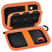 Tasche für SanDisk 1TB 2TB 500GB Extreme Portable SSD, passend für SanDisk PRO Externe Solid State Drive, Festplattenspeicherhalter für SDSSDE61/SDSSDE60/SDSSDE81 (nur Box) (Orange)