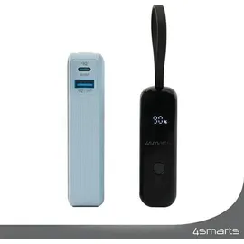 4smarts Powerbank Pocket mit USB-C Kabel 10000mAh - spacegrau