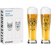 Ritzenhoff & Breker RITZENHOFF BRAUCHZEIT Weizenbierglas-Set #1 von Andreas Preis, 646 ml, in Geschenkverpackung, 2 Stück (1er Pack)