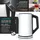 Arendo Frühstücks-Set Wasserkocher 1,5 l Weiß