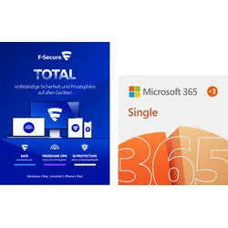 Microsoft 365 Single [1 User] + F-Secure Total [1 Device] - [1 Jahr + 3 Monate extra]