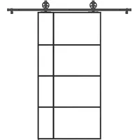 Schiebetür mit Beschlag 102,5x205 cm ESG-Glas & Aluminium