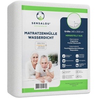 Sensalou Matratzenbezug Reissverschluss wasserdicht 140x200x20cm Matratzenhülle für Allergiker - 140 x 200 cm