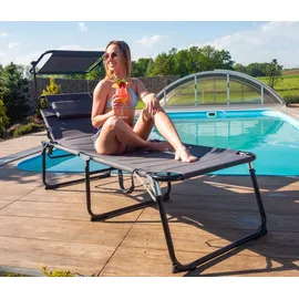 Lex XXL Sonnenliege 200 x 70 x 45 cm Anthrazit