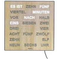 AMS Wortuhr 28 cm 1237 beige