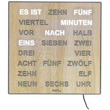 AMS Wortuhr 28 cm 1237 beige