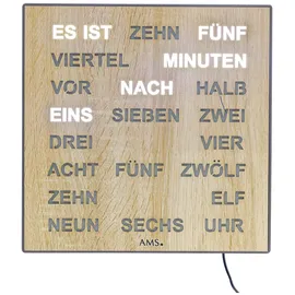 AMS Wortuhr 28 cm 1237 beige