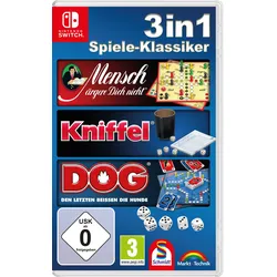 3 in 1 Spiele-Klassiker (Kniffel, DOG, Mensch ärgere dich nicht)
