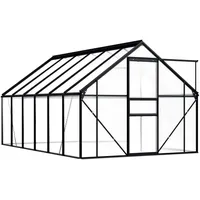 Tidyard Gartengew?chsh?User Gew?chshaus Treibhaus Gartenhaus 7,03 m?,Tomatenhaus Frühbeet Pflanzenhaus Aufzucht 190 x 370 x 125/195 cm aus Polycarbonatplatten,UV-best?ndig