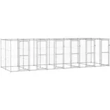 vidaXL Outdoor-Hundezwinger Verzinkter Stahl 14,52 m2