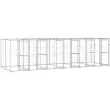 vidaXL Outdoor-Hundezwinger Verzinkter Stahl 14,52 m2