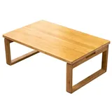 NUODWELL Tabletttisch Beistelltisch Klappbar Couchtisch aus Bambus, Balkon und Tatami eignen