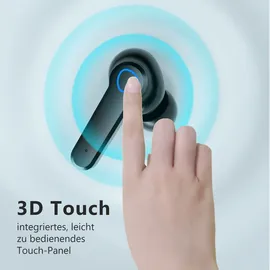 NAUCI Kopfhörer Ohrhörer für Xiaomi Redmi Note 15 Pro Pro+ Bluetooth In-Ear Headset - Schwarz