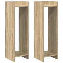 vidaXL Pflanzenständer mit Regal 30 x 30 x 100 cm Farbe Sonoma-Eiche