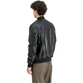 Alpha Industries MA-1 Lederjacke schwarz 3XL