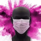 Med-Comfort Farbige OP-Maske, rosa, Typ IIR pink mit runden, Ohrschlaufen Einmal-Mundschutz 50 Stück