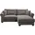 ed exciting design Eckcouch Polyester 2-Sitzer Braun