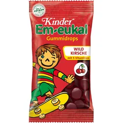 Kinder Em-eukal zuckerhaltige Gummidrops Wildkirsche
