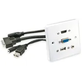 Lindy Wandanschlussplatte VGA/HDMI/USB/3.5mm Stereo