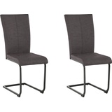 Home Affaire Freischwinger »Oliver«, (Set), 2 St., Microfaser, schwarz (arizona 4420), + schwarz, , 32181126-0 B/H/T: 43 cm x 98 cm x 55 cm,