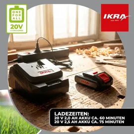 IKRA 20V Akku Schnellladegerät Ladestation mit LED Anzeige