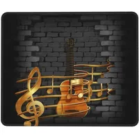 MOLIAE Schreibtischunterlage mit Gitarren-Druck, Leder, für Büro, Schreibtischmatte, rutschfeste Gummiunterseite, Mauspad, für Laptop, Schreibtischunterlage