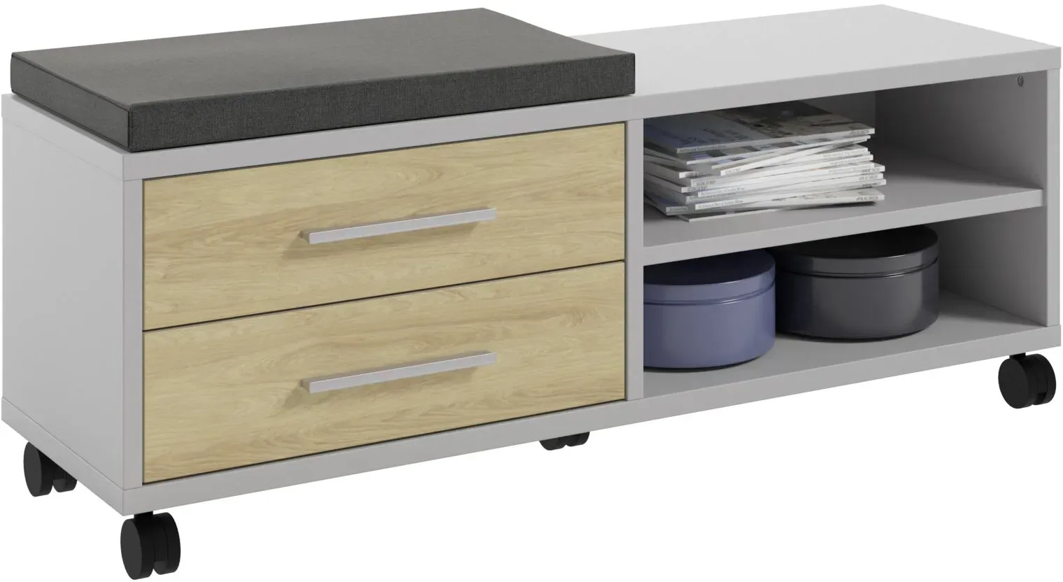 Manjana Sitz-Rollcontainer lang TEXAS - B/H/T ca. 133,00x52,30x40,00