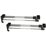 KOTARBAU® 2er Set Ausziehbare Kleiderstange 350 mm für Garderobenschrank Robust Silber