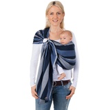 Hoppediz Ring-Sling, Baby-Tragetuch ab Geburt, 100 % schadstoffgeprüfte Baumwolle, Design Montreal