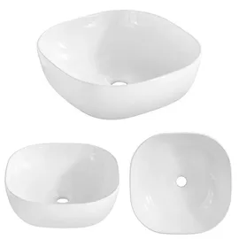 Lomadox Lomado Waschtisch, weiß mit Wotan Eiche Nb., Softclose-Schubkästen