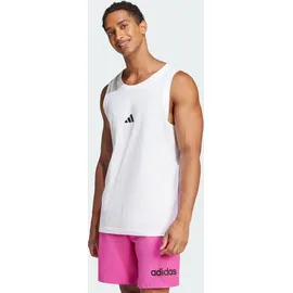 adidas Herren Essentials Small Logo Tanktop JE8984 - white/black L
