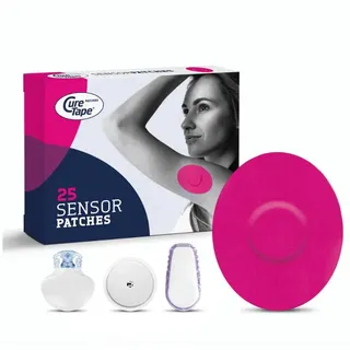 CureTape Patches - Sensor Fixierpflaster - Pflaster für Freestyle Libre, Dexcom und Medtronic Guardian Sensoren - TÜV-Zertifikat - 20 Stück(e) (Rosa)