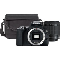 Canon 250D + EF-S 18-55mm f/3.5-5.6 III + SB130 Kit Spiegelreflexkamera (EF-S 18-55mm f/3.5-5.6 III, 24,1 MP, Bluetooth, WLAN) schwarz
