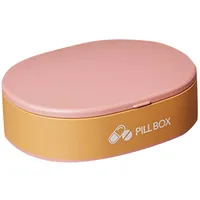 Reise Pillenbox Kunststoff Pillen-Organizer 6 Fächer Tragbare Pillendose Vitamindose Vitamin-Behälter Mini Tablettendose Tablettenbox Medikamentenbox (Orange)