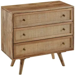 Kadima Design Massives Mango Holz Sideboard, Stilvoll & Funktional, Robustes und Elegantes Design. 80x40x75 cm