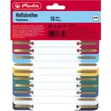 Herlitz Heftstreifen 34 x 150 mm, PP-Folie, farbig sortiert