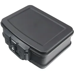 HMF 250452 Feuerfeste Wasserdichte Dokumentenbox, DIN A4, 44,5 x 16,5 x 33 cm, Schwarz