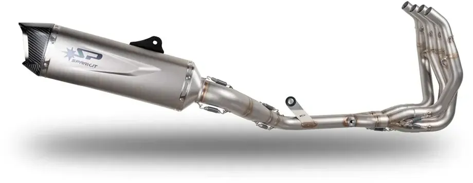 Spark Force Evo Kawasaki Zx-4 R 400 Abs Nicht Homologiertes Vollständiges Auspuffsystem - Stainless Steel - Not Homologated