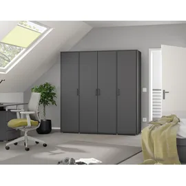 Rauch Kleiderschrank RAUCH "VOYAGER Otto ́s Choice Garderobe Wäscheschrank TOPSELLER Schlafzimmer", grau (graumetallic), B:187cm H:194cm T:53cm, Holzwerkstoff, Schränke, Kleiderschrank, Schrank mit modernen Griffen in viel Stauraum MADE IN GERMANY