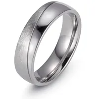 FIRETTI Trauring »Schmuck Geschenk "LIEBE" mit Vertiefung, ca. 7,0mm breit«, 10553011-54 edelstahlfarben