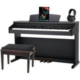 Classic Cantabile DP-50 RH E-Piano Set mit Pianobank, Kopfhörer und Klavierschule)