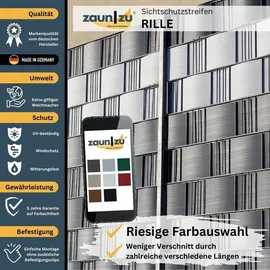 zaunzu® Sichtschutz Rille PP 50 m grün Metall