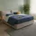 Talamo Italia - Doppelbett Maya, Containerbett Mit Kunstlederbezug, 100% Made In Italy, Frontöffnung, Passend Für Matratze 140x190 Cm, Turteltaube