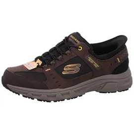 SKECHERS Oak Canyon Consistent Winner Slip-InTurnschuhe, Brown Leather/Textile/Synthetic/Black Trim, 48.5 EU