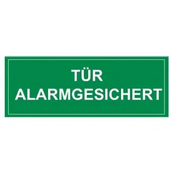 Folienaufkleber "Tür Alarmgesichert" (Ausführung: Normaldruck (155x92))