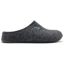 Thies Pantoffel PET Slipper (weicher Filz) anthrazitgrau Hausschuhe Damen