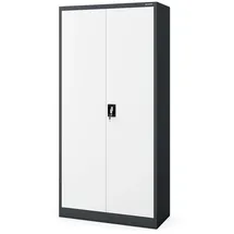 Jan Nowak Mehrzweckschrank 185 x 90 x 45 cm Anthrazit/Weiß