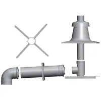 WOLF-Garten Wolf Paket Abgasleitung DN60/100 Schachteinbau, Abdeckung Kunststoff