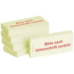 Haftnotiz n.Unterschr.zurück 75x35mm 5Bk