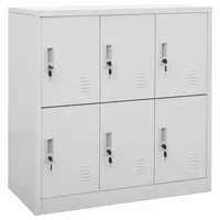 vidaXL Garderobenschrank Stahl 90x45x92,5 cm Hellgrau